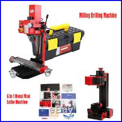 550W 2500rpm Milling Drilling Machine /6 In 1 Metal Mini Motorized Lathe Machine