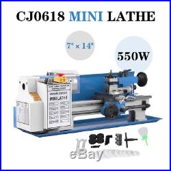 550W 7 x 14 Precision Mini Metal Lathe Variable RPM 0.75HP Speed 2500