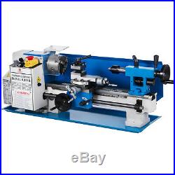 550W 7X12 Precision Mini Metal Lathe withLamp Metalworking 3-Jaw Chuck Bench Top