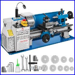 550W 7X14 Precision Mini Metal Lathe withLamp Drilling Wear-Resistant Durable