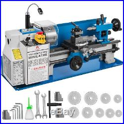 550W 7X14 Precision Mini Metal Lathe withLamp Milling Professional Woodworking