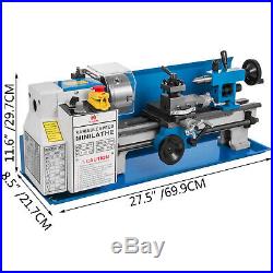 550W 7X14 Precision Mini Metal Lathe withLamp Milling Professional Woodworking