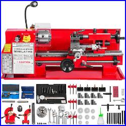 550W 7x12 Metal Mini Lathe Luxury Accessory Package 50-2500RPM Variable Speed