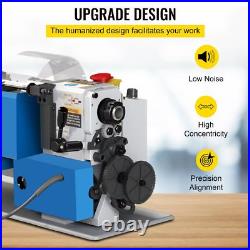 550W Metal Lathe 7x12Precision Bench Top Mini Metal Lathe 50-2500RPM Nylon Gear