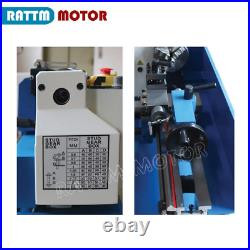 550W Mini Metal Lathe Machine Desktop Woodworking Machine 2500RPM For Wood Metal