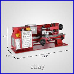 550W Mini high-Precision DIY Shop Benchtop Metal Lathe Woodworking Lathe