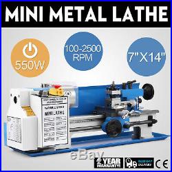 550W Precision Mini Metal Lathe Metalworking 7x14 Variable Speed Metal Turning