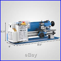 550W Precision Mini Metal Lathe Metalworking 7x14 Variable Speed Metal Turning