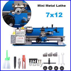 550W Precision Mini Metal Lathe Metalworking Metal Turning Variable Speed 7x12