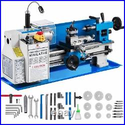 550w 7x12 Precision Metal Mini Lathe Withlamp&9 Cutters&tool Kits Variable Speed