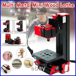 6 In 1 Multi Metal Mini Lathe DIY Wood Model Making CNC Drilling Milling