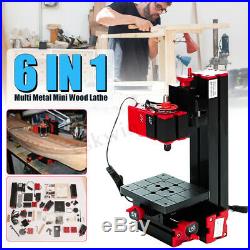 6 In 1 Multi Metal Mini Wood CNC Lathe Motorized Jig-saw Grinder Drilling