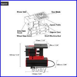 6 in 1 DIY Mini Metal Motorized Lathe Machine Woodworking Turning Tool Kit M9J4