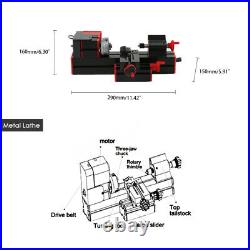 6 in 1 Mini Multipurpose Machine Wood Metal Lathe Milling Driller Tool Kit C6C7