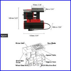 6 in 1 Mini Multipurpose Machine Wood Metal Lathe Milling Driller Tool Kit T1W6