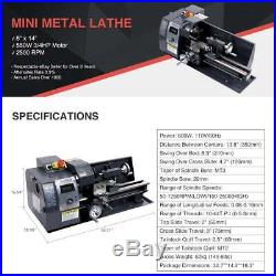 600W Digital 8x14 Mini Metal Lathe Metalworking Woodworking DC Motor New