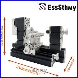 60W 12000RPM High Power Mini Metal Rotating Lathe, 4-axis desktop lathe machin