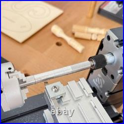 60W 12000RPM High Power Mini Metal Rotating Lathe, 4-axis desktop lathe machin