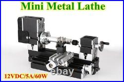 60W High Power Metal Mini Woodworking Lathe Metal Motorized Lathe Machine