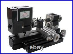 60W High Power Mini Metal Lathe Soft Metalworking Woodworking DIY Model Making