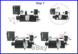 60W High Power Mini Metal Lathe Soft Metalworking Woodworking DIY Model Making