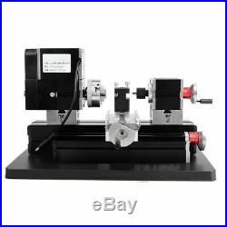 60W High Power Mini Metal Lathe Woodworking Machine Durable US Plug 100-240V S