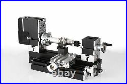 60W High Power Mini Metal Motorized Lathe Metal Woodworking Lathe Machine