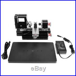 60W High Power Mini Steel Woodworking Metal Lathe Machine US Plug 100-240V GB