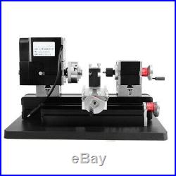 60W High Power Mini Steel Woodworking Metal Lathe Machine US Plug 100-240V GB