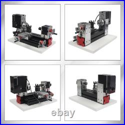 60W Mini Lathe 12000Rpm, All-Metal Power Micro Lathe Machine Tool for Hobbyist Wo
