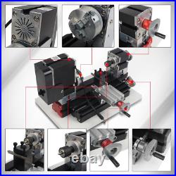 60W Mini Lathe 12000Rpm, All-Metal Power Micro Lathe Machine Tool for Hobbyist Wo