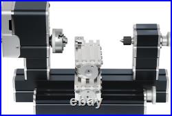 60W Mini Metal Lathe Machine 4-Axis DIY Tool for Wood & Plastics