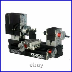 60W Mini Metal Lathe Soft Metalworking Woodworking DIY Model Making High Power