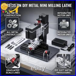 60W Mini Milling Machine 12000RPM DIY Soft Metal Processing Woodworking Lathe 60W Mini Milling Machine 12000RPM DIY Soft Metal Processing Woodworking Lathe