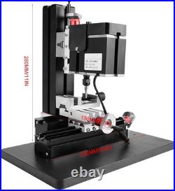 60W Mini Milling Machine 12000RPM Multifunctional DIY Lathe for Metal & Wood