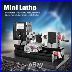 60W Power Metal Mini Lathe Machine Woodworking Soft Metal DIY Tool Modelmaking G