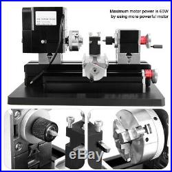 60W Power Metal Mini Lathe Machine Woodworking Soft Metal DIY Tool Modelmaking G