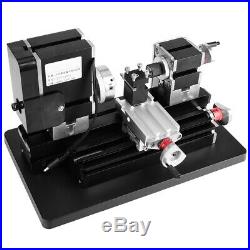 60W Power Metal Mini Lathe Machine Woodworking Soft Metal DIY Tool Modelmaking G