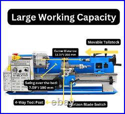 7 X 14 Benchtop CNC Mini lathe Machine with 4 Chuck & 6 X Compatible Items