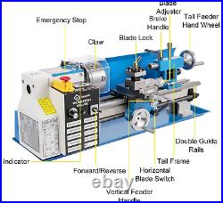 7 X 14 Benchtop CNC Mini lathe Machine with 4 Chuck & 6 X Compatible Items