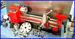 7 X 16 H. F. Mini Lathe with Accessories. Bed ext. Kit & 4 jaw & 3 jaw Chuck's