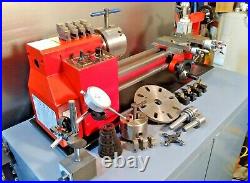7 X 16 H. F. Mini Lathe with Accessories. Bed ext. Kit & 4 jaw & 3 jaw Chuck's