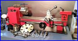 7 X 16 H. F. Mini Lathe with Accessories. Bed ext. Kit & 4 jaw & 3 jaw Chuck's