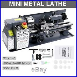 7 x 14 Mini Metal Lathe 550W Precision Variable Speed 2250 RPM 0.75HP