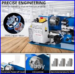 7 x 14 Mini Metal Lathe withLamp 550W Precision Variable Speed 2500 RPM