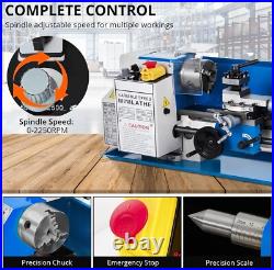 7 x 14 Mini Metal Lathe withLamp 550W Precision Variable Speed 2500 RPM