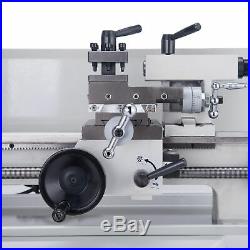 7 x 14Mini Metal Lathe Machine 550W Variable Speed with Heat-Treated Lathe Bed