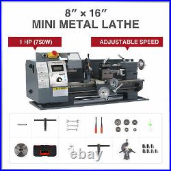 750W 8x16 Inch 2250rpm Metal and Woodworking Mini Lathe with Brushless Motor