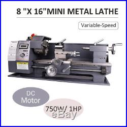 750W 8x16Automatic Mini Metal Lathe Variable-Speed Metalworking Milling Bench