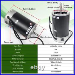 750W DC Brushed Spindle Motor for 110V Mini Metal Lathe High Torque, Durable 750W DC Brushed Spindle Motor for 110V Mini Metal Lathe High Torque, Durable